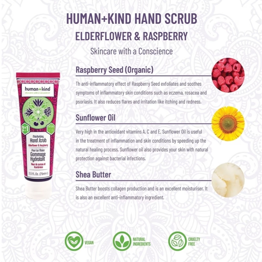 Humankind Hand Scrub with Raspberry and Elderflower - Picture 2 of 6